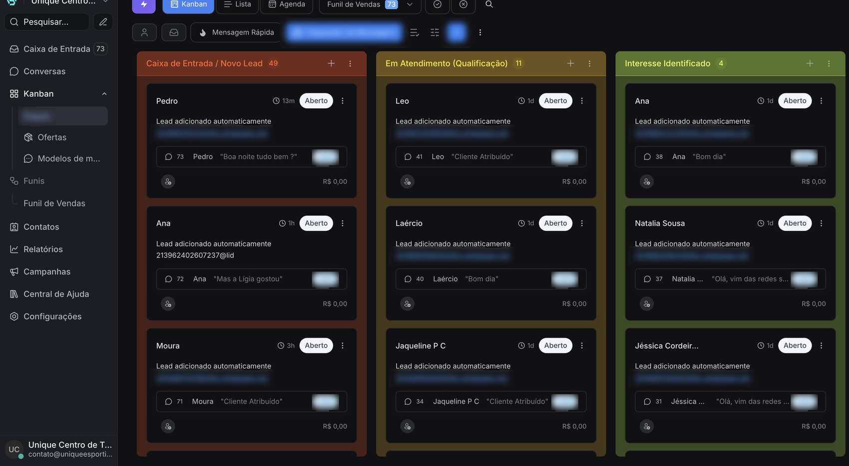 CRM — Funil de Vendas